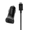 Aligator nabíječka do auta Turbo charge, 12/24 V, 2,4 A, microUSB, 2x USB výstup, černá CHA0002