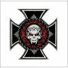 Nášivka BIKERSMODE kríž s ornamentom malá