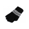 Dámske / dievčenské pletené rukavice - 1 pár 5 čierna