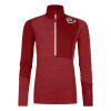 Ortovox dámska mikina Fleece Light Zip Neck W | farba: dark blood blend, veľkosť: L
