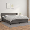 vidaXL Boxspring posteľ s matracom sivá 160x200 cm umelá koža - Sivá - 227421-237511