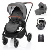 ZOPA SET kočík Move+ korba+adaptéry+autosedačka, Iron Grey/Black