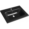Sapho SIDRA umývadlo 61x46cm, liaty mramor, čierna mat SD061B