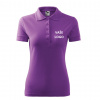 Polokošeľa dámska pique 210 s LOGOM Farba: Fialová, Veľkosť: L