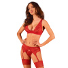 Jedinečný set Lacelove set - Obsessive XL/2XL červená