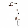 OMNIRES Armance - Sprchový set s batériou pod omietku, s telesom, priemer 22,5 cm, kefovaná meď SYSAM10ORB