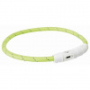 Svietiaci krúžok USB na krk, zelená (RP 2,10 €) XS-S: 35 cm/ ø 7 mm