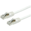Value 21.99.1286 RJ45 sieťové káble, prepojovacie káble CAT 6 S/FTP 10.00 m biela dvojžilový tienený, bez halogénov, samozhášavý 1 ks; 21.99.1286