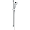 HANSGROHE Croma Select E sprchová súprava, ručná sprcha 3jet Multi 110 x 110 mm, 90 cm sprchová tyč, jazdec a sprchová hadica 160 cm, biela/chróm, 26590400