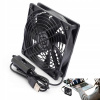 USB VENTILÁTORY CHLADIACI VENTILÁTOR 50/53/56 CFM 3 RÝCHLOSŤ 8*8 CM 5V PBT
