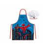 BrandMac Modrá zástera pre deti s čiapkou Spiderman