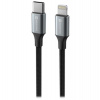 SWISSTEN DATOVÝ KABEL TEXTILE II USB-C / LIGHTNING 1,5 M ČERNÝ (71529203)