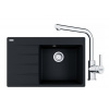 FRANKE SETG250O fragranitový drez 780x500mm CNG 611-78 TL/7 Onyx+batéria FS 3230.031 Chróm FRA 114.0700.685