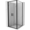 Mexen Exo výklopný sprchový kút 80 x 80 cm, priehľadný, čierny - 814-080-080-70-00