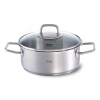 Nízky kastról VISEO 20 cm, strieborná, nerezová oceľ, Fissler