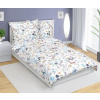 Bellatex bavlna obliečky Kvietky modrá 140x220 70x90