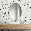 GieraDesign Zrkadlo Oval Opti white Rozmer: 55 x 75 cm