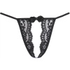 Dámske erotické otvorené tangá V-9818 Black - Axami L-40 černá