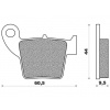 brzdové destičky (směs OFF ROAD DIRT RACE SINTERED) NEWFREN (2 ks v balení) M502-700