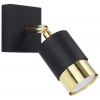 Sollux Lighting Nero nástenná lampa 1x40 W čierna-zlatá SL.1069