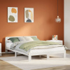 vidaXL Posteľ s matracom biela 120x200 cm borovicový masív - Biela - 158777-94382