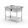 Hendi stôl s dvoma drezmi Budget Line, 1000x600x850 mm