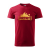 Sablio Tričko s potlačou Fortnite Pevnosť Desert - červené 3XL