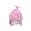 Pletená čiapka na uši s podšívkou Little Angel - levanduľová