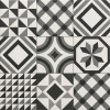 Trini Patchwork Black20x20 cm - 1m2 Čiernobiela 20x20 Trini