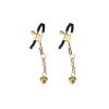 Klamerky na bradavky Gold Hollow Heart Nipple Clamps Liebe Seele