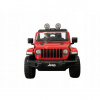 Sammer Detské elektrické auto Jeep Wrangler v červenej farbe s koženým sedadlom a EVA kolesami JEEP Wrangler cerveny