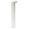 Camar Stolová noha QUADRA 80x80 / Biela lesklá 710 mm