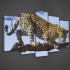 Obraz na plátne viacdielny - OB3413 - Leopard 100cm x 60cm - S17