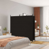 vidaXL 2-panelový paraván čierny 348x180 cm látkový 350277
