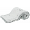 TRIXIE NANDO fleecová deka s vysokým vlasem, 75 × 50 cm, světlešedá