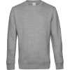 B&C Mikina KING Crew Neck, pánská COT01U01K61001-heather gre S Melír šedá