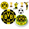 CUKROWY TLAČ Jedlý obrázok na tortu BORUSSIA DORTMUND Lopta + POSTAVY TEXT 4