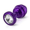 Análny kolík Diogol Ano Ribbed Purple 30 mm