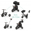 QPLAY Trojkolka Nova Deluxe 5v1 Black, 10-72 mesiacov