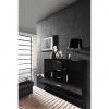 Cama Meble Komoda SOHO-UNI S8, čierny mat/čierny lesk