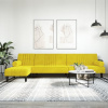 Pohovka v tvare L žltá 260x140x70 cm zamat-ForU-3157246