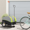 vidaXL Vozík za bicykel, čierno zelený 45 kg, železo 94151