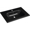 Sapho SIDRA umývadlo 71x46cm, liaty mramor, čierna mat SD071B