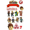 CUKROVÁ TLAČ jedlý obrázok na tortu Cukrová hmota ROBLOX MEM HRA Sada + TEXT 65