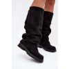 Dámske čižmy Ilvessa s vrásneným zvrškom čierna 39 Boto 5905677763164