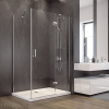 BESCO VIVA 120 x 80cm pravý obdĺžnikový sprchový kút, profil chróm, sklo číre, VPP-128-195-C