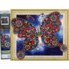 Diamantové maľovanie Norimpex 40x30 cm Motýľ v ráme 7D