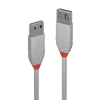 Kábel USB 2.0 A-A M/F 1m, High Speed, predlžovací, sivý, Anthra Line