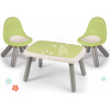 Set stôl KidTable Life Smoby šedozelený výška 45 cm s dvoma stoličkami s UV filtrom
