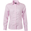 James & Nicholson Košile JN 681, dlouhý rukáv, dámská COT02068104013-light pink 3XL Růžová světlá